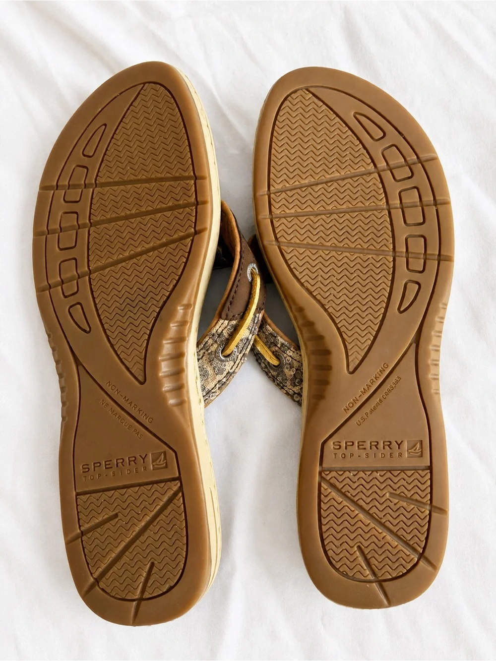Sperry Top-Sider Women's 7.5 Brown Flip Flop Sandals Comfort Thong